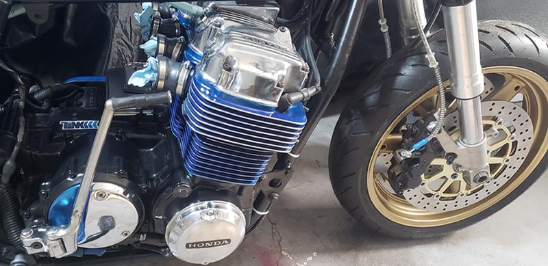 Honda CB750 Custom Engine Paint